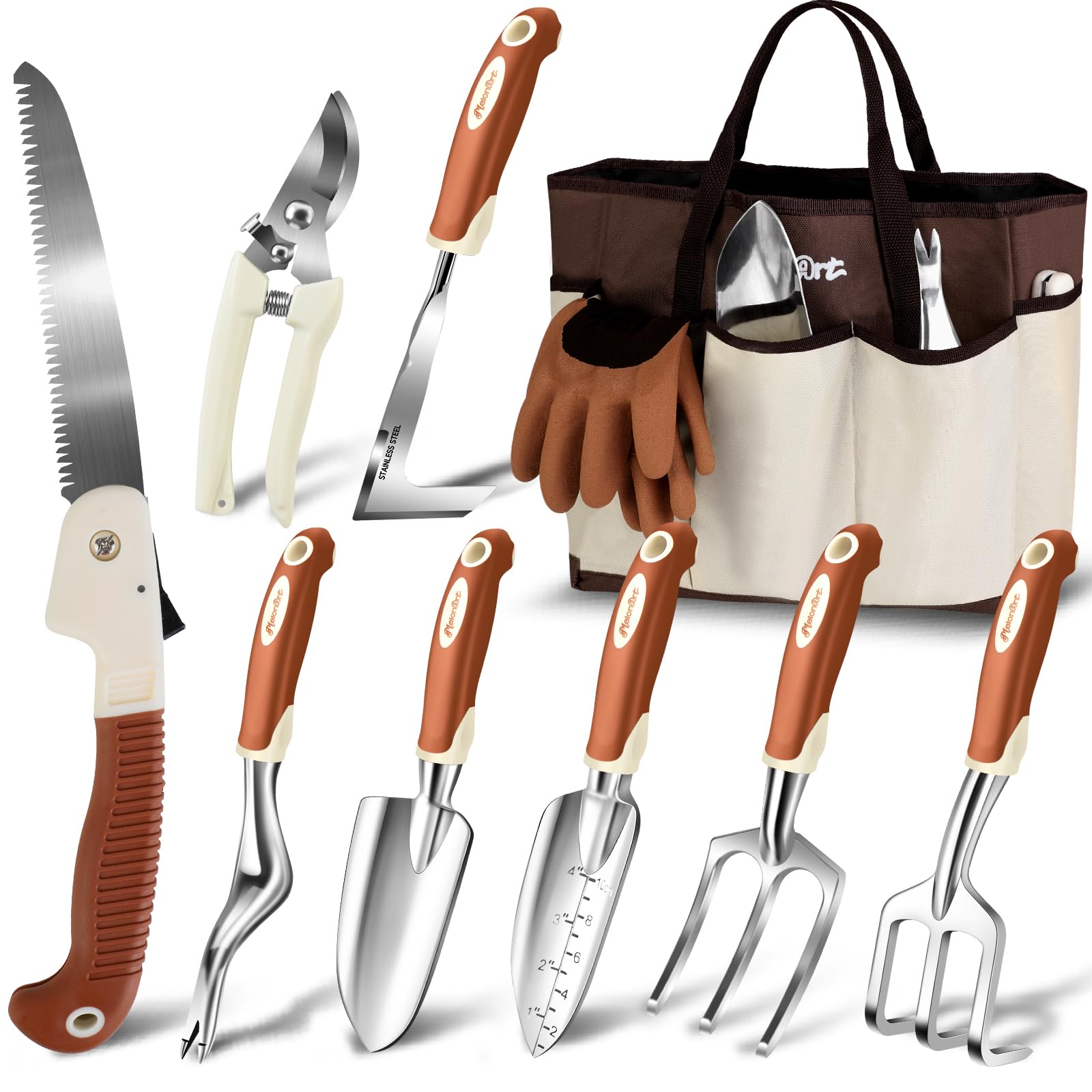 Amazon.com : MelonArt Garden Tool Set,10 Pcs Heavy Duty Gardening